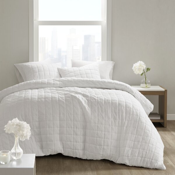 N Natori Cocoon Quilted 3 Piece Oversized Duvet Set & Reviews